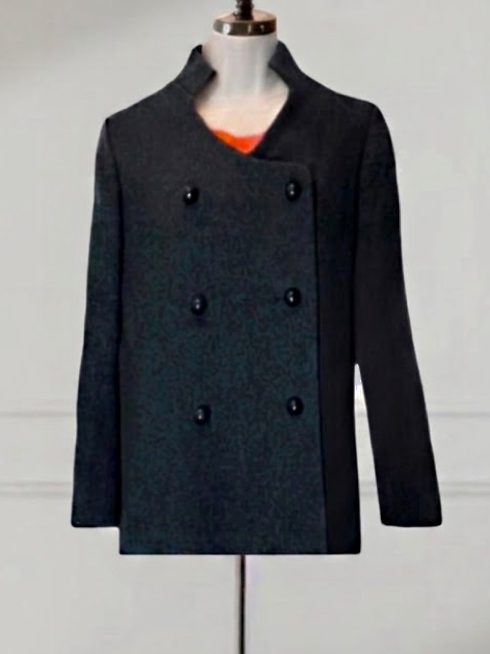 Vintage Johnnye Grey Wool Short Coat 1960’s Mod Size XXS /XS